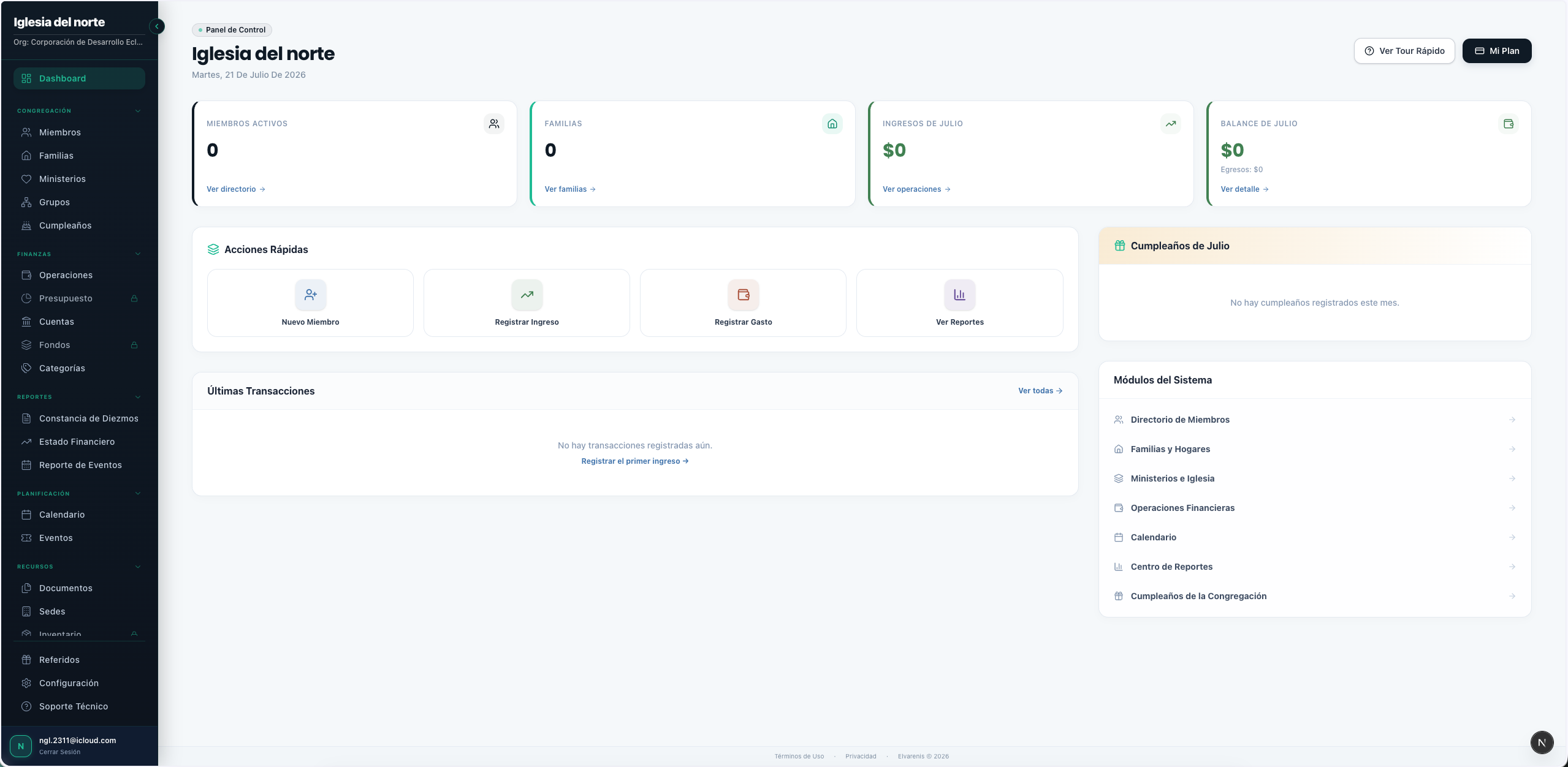 Elvarenis SaaS Panel Mockup